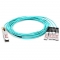 Cable de breakout óptico activo 100G QSFP28 a 4x25G SFP28 2m (7ft) - compatible con HW AOC-Q28-S28-2M