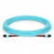 Customized Length MTP® Female 24 Fibers Type A LSZH OM3 50/125 Multimode Elite Trunk Cable, Aqua