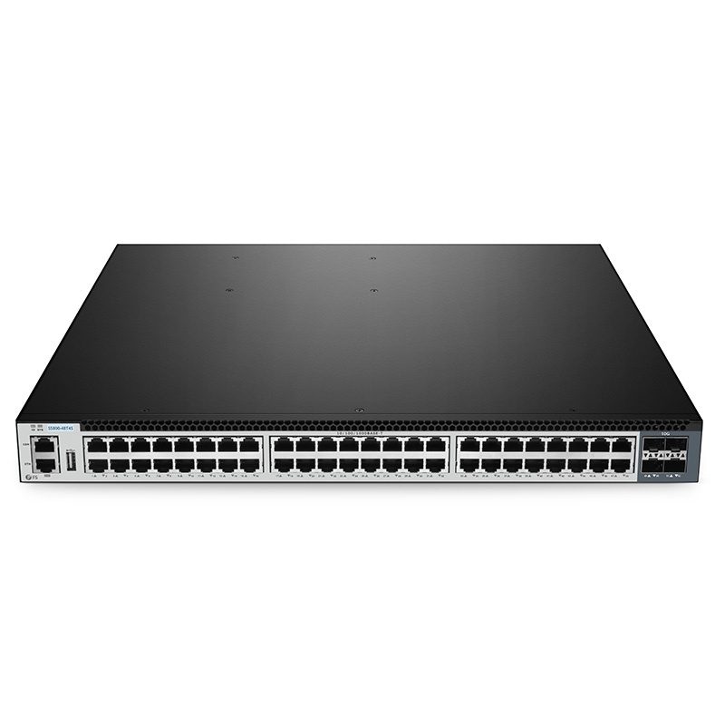 S5800-48T4S, switch Plus completamente administrable capa 3 de 48 puertos gigabit ethernet, 48 x Gigabit RJ45, 4 enlaces ascendentes SFP+ de 10Gb, suporta MLAG