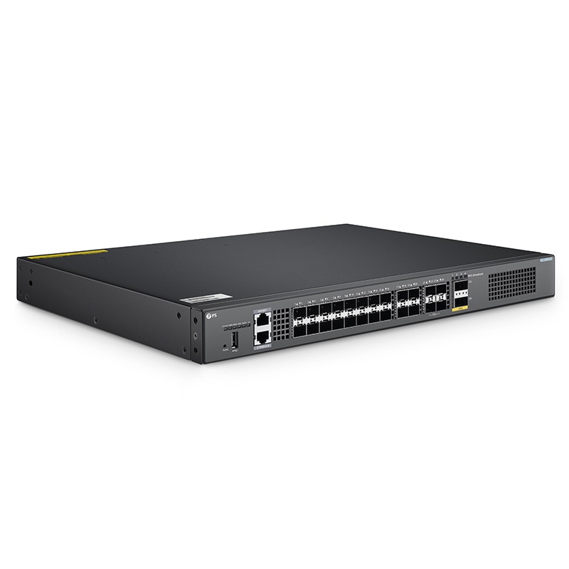 S5860-20SQ, 24-Port Ethernet L3 Fully Managed Pro Switch, 20 x 10Gb SFP+, with 4 x 25Gb SFP28 and 2 x 40Gb QSFP+, Support Stacking, Broadcom Chip