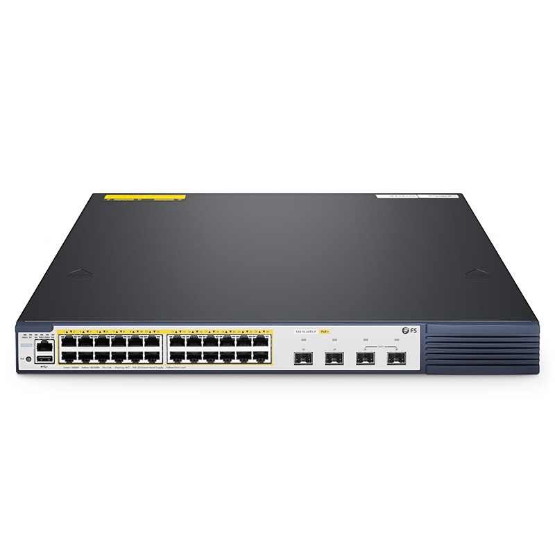 S3410-24TS-P, 24-Port Gigabit Ethernet L2+ PoE+ Switch, 24 x PoE+ Ports @740W, with 2 x 10Gb SFP+ Uplinks and 2 x Combo SFP Ports, Broadcom Chip