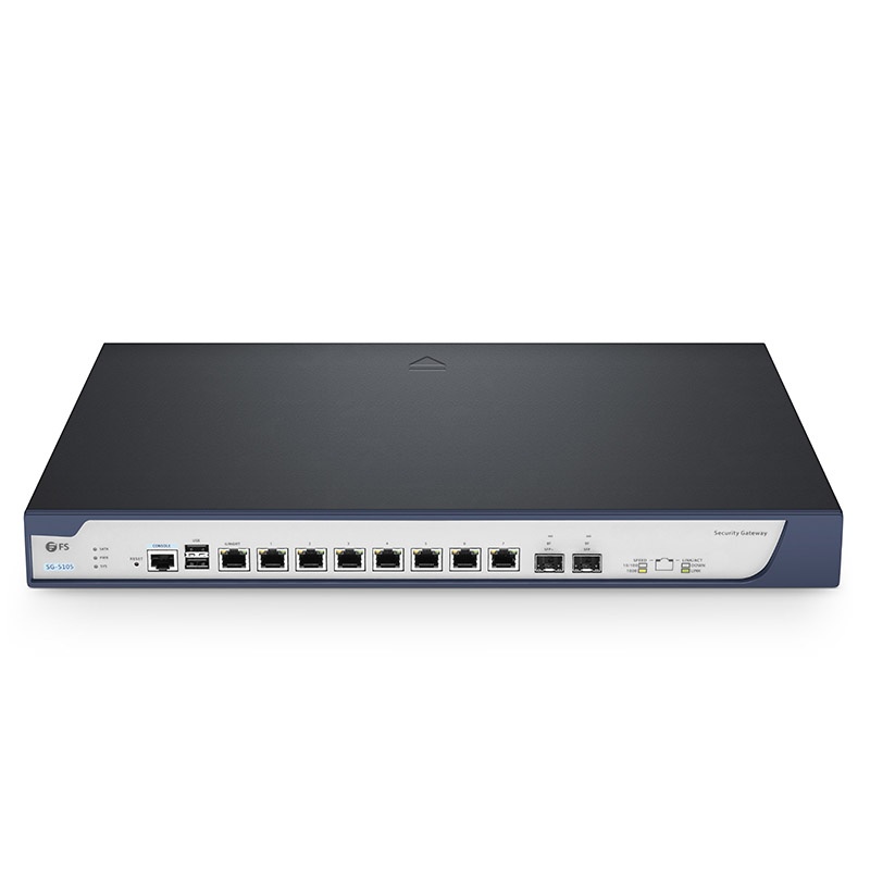 SG-5105 All in One Multi-WAN Security Gateway with 8 Gigabit Ethernet (GbE) Ports, 1x SFP, 1x SFP+, Up to 10 Gigabit WAN Ports, Built-in WLAN Controller, SPI Firewall, Routing, Load Balancing, IPSec/L2TP VPN and DoS Defense Supported