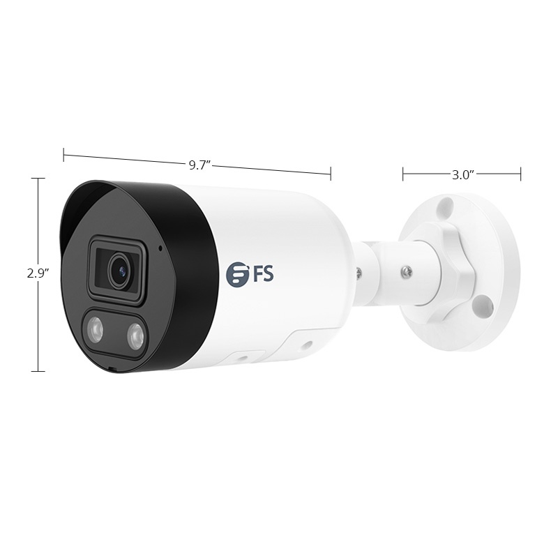 IPC301-8M-B, Ultra HD 8MP Bullet Network Camera with Built-in Mic & Speaker, 98ft Night Vision, IP67 Weatherproof, Smart Behavior Detection, Outdoor/Indoor PoE IP Camera with Fixed 4.0mm Lens
