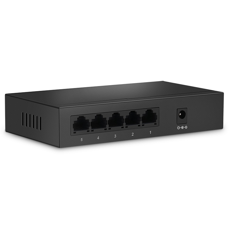 S1900-5T, 5-Port Gigabit Ethernet L2 Unmanaged Switch, Metal, Fanless, Desktop/Wall-Mount