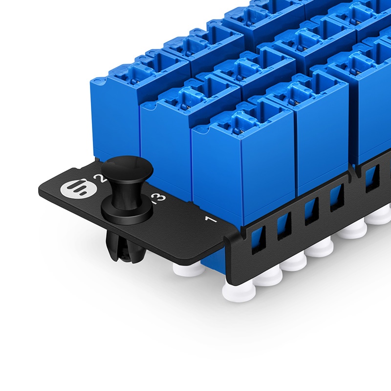 FHD Fiber Adapter Panel, 36 Fibers OS2 Single Mode, 18 x LC UPC Duplex (Blue) Adapter, Ceramic Sleeve