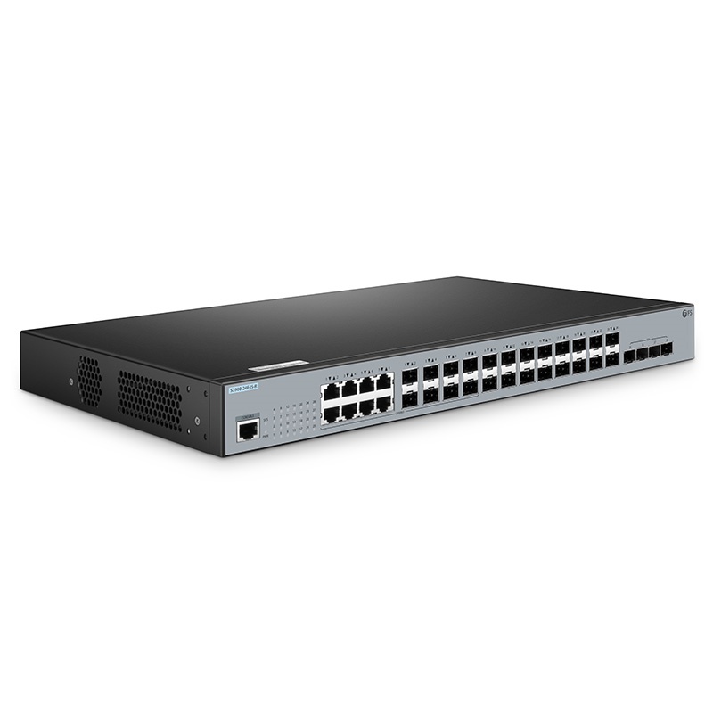 S3900-24F4S-R, 16-Port Gigabit Ethernet L2+ Fully Managed Switch, 16 x 1Gb SFP, with 8 x Gigabit Combo, 4 x 10Gb SFP+ Uplinks,  Stackable Switch