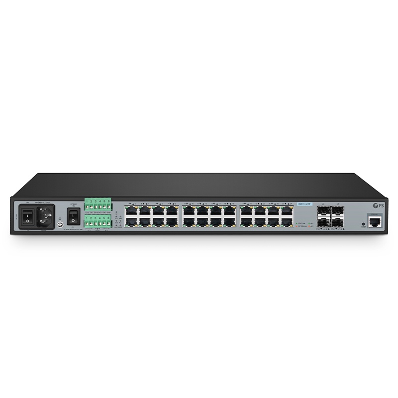 IES3110-24TF, 24-Port Gigabit Ethernet L2+ Managed Industrial Switch, 24 x 10/100/1000BASE-T, with 4 x 1Gb Combo, -40 to 75°C Operating Temperature