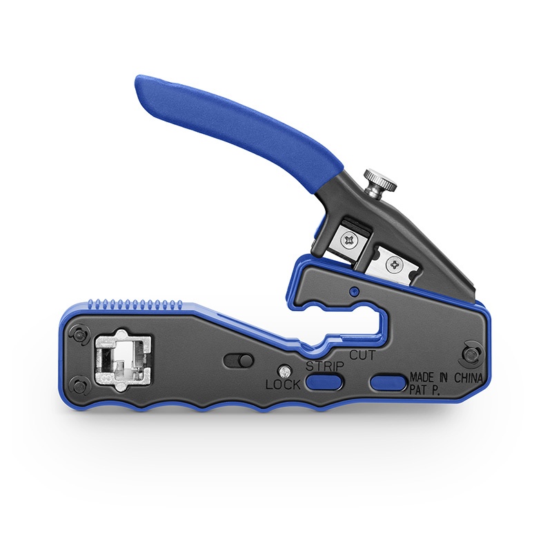 All-in-one RJ45 Modular Tool, Pass-Through Wire Stripper Cutter Crimper ...