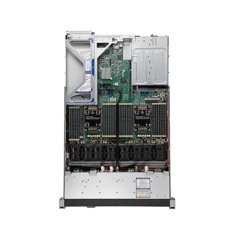 RS6140-V2, 1HE Rackmount-Server, zwei Intel® Xeon® Scalable-Prozessoren, bis zu 8 TB DRAM, 12x 2,5"-Hot-Swap-NVMe/SATA/SAS-Laufwerksschächte, 2x RJ45 10GbE Ports, 1200W redundant