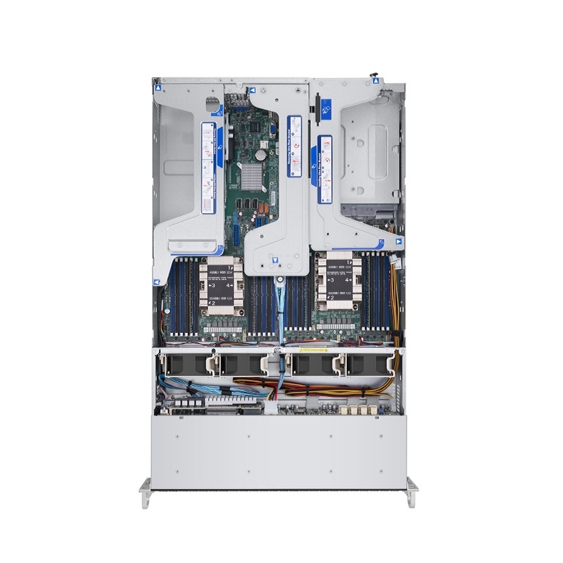 RS7260, 2U Rackmount Server, Dual Intel® Xeon® Scalable Processors, Up to 6TB DRAM, 24 x 2.5'' Hot-swap NVMe/SATA/SAS Drive Bays, 2 x RJ45 10GbE Ports, 1000W Redundant