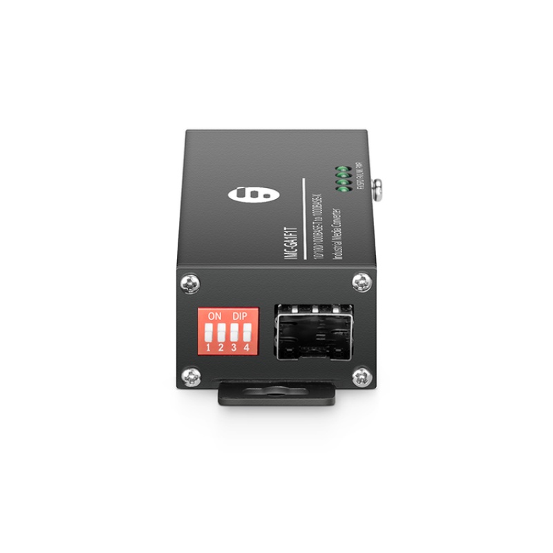 Mini Industrial 1x 10/100/1000Base-T RJ45 to 1x 1000Base-X SFP Slot Gigabit Ethernet Media Converter, American Plug Standard