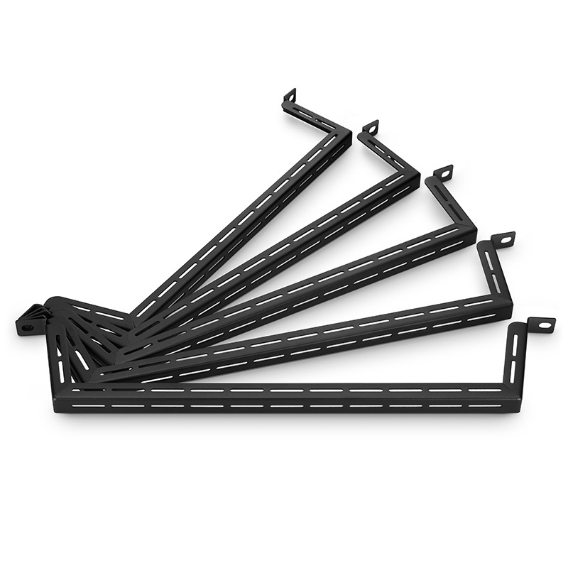 Zero U Horizontal Cable Lacer Bar, L-Shaped with 4.02" Offset, Steel, 5pcs/Pack, for 19" EIA