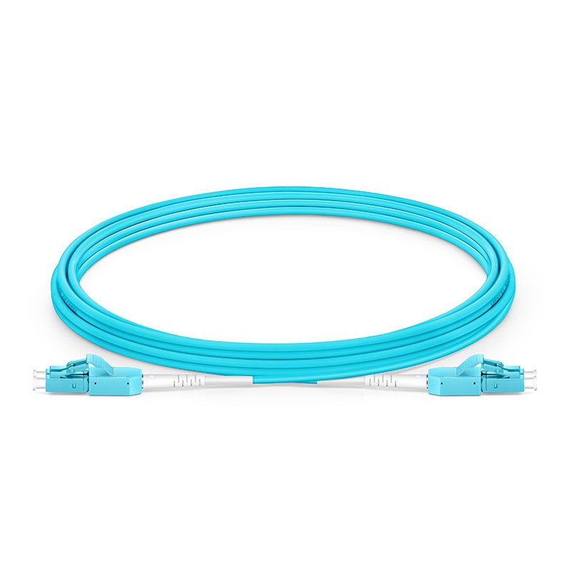3m (10ft) LC UPC to LC UPC Uniboot Duplex OM4 Multimode PVC (OFNR) 2.0mm BIF Fiber Optic Patch Cable