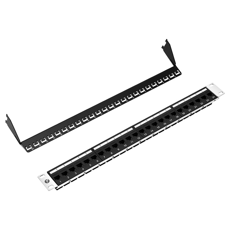 Cat6A Unshielded Patch Panel for 19 inch rack module Fully Equiped 