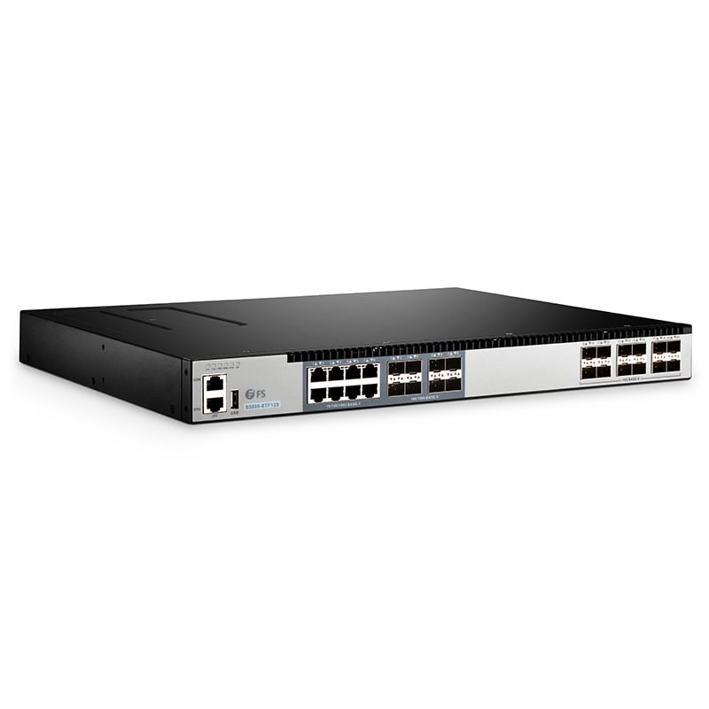 S5800-8TF12S, switch de 12 puertos Ethernet capa 3, 12 x 10Gb SFP+, con 8 x Gigabit Combo, soporta MLAG