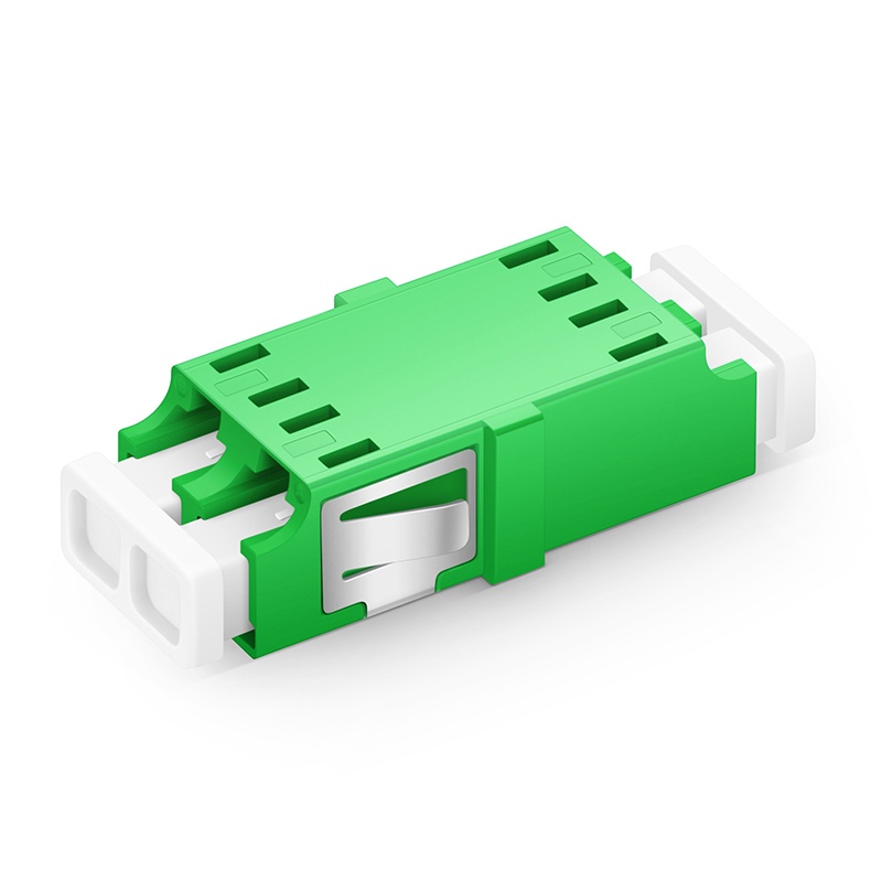LC/APC to LC/APC Duplex Single Mode SC Footprint Plastic Fiber Optic Adapter/Coupler without Flange (10pcs/pack)