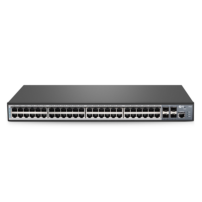 S3400-48T4SP, 48-Port Gigabit Ethernet L2+ Fully Managed PoE+ Switch, 48 x PoE+ Ports @370W, with 4 x 10Gb SFP+ Uplinks, AC+DC Power Supplies
