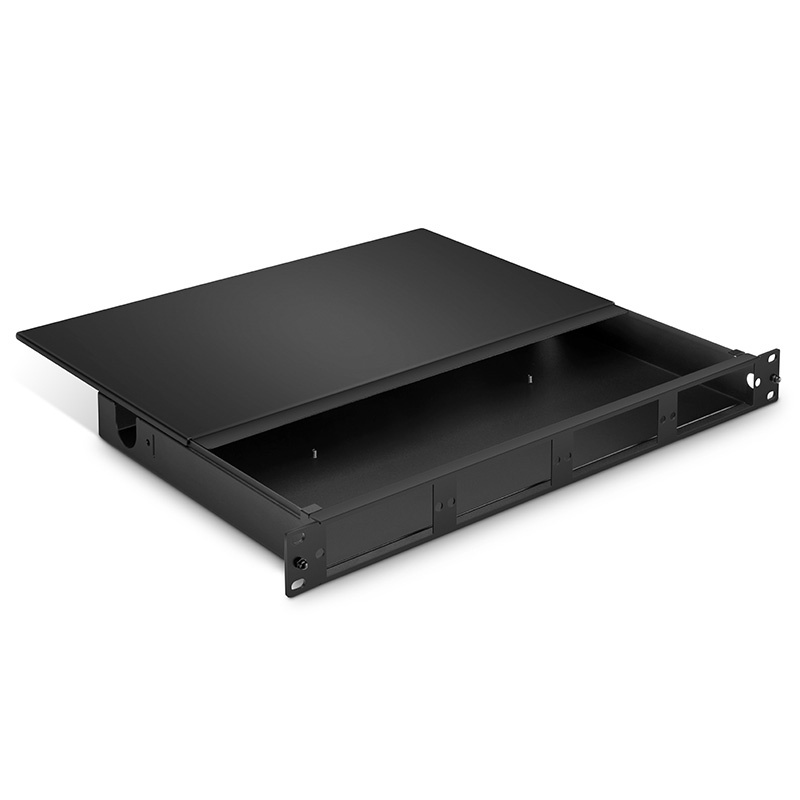 FHD High Density 1U Rack Mount Enclosure Unloaded, Tool-less Removable Top Cover, Holds up to 4 x FHD Cassettes or Panels, 144 Fibers (LC)