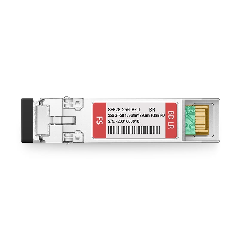 Brocade 25G-SFP28-BXD-I Compatible 25GBASE SFP28 1330nm-TX/1270nm-RX 10km Industrial DOM Simplex LC SMF Optical Transceiver Module