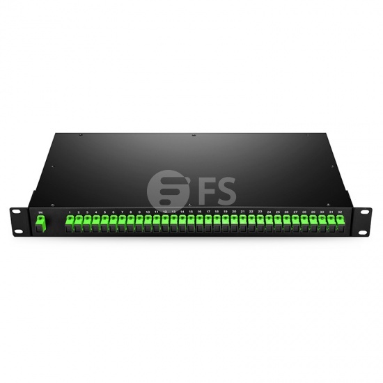 FiberShack Fiber Optic Rack Mount Splitters 1 x 8 Single Mode PLC Planar Light Wave Circuit
