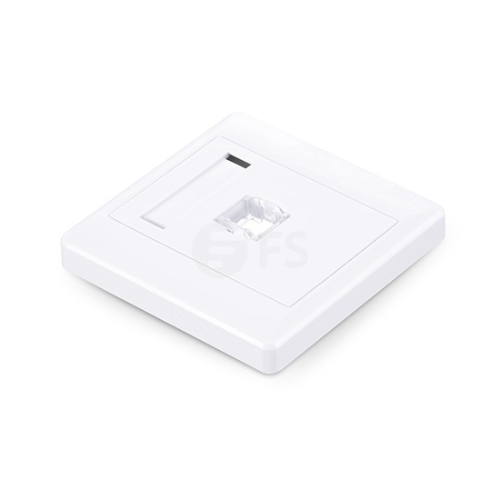 Single Port Duplex LC Fiber Optic Wall Plate Outlet FS