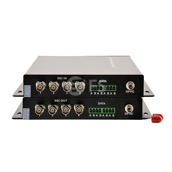 4 Channel Unidirectional HDSDI over Optical Fibre Transmitter and