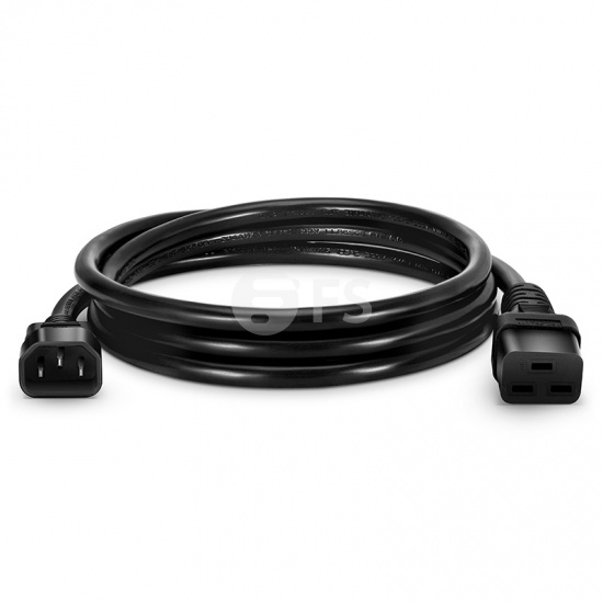 Iec320 C14 To C19 Power Cord 14awg Black 6ft 1 8m In Stock