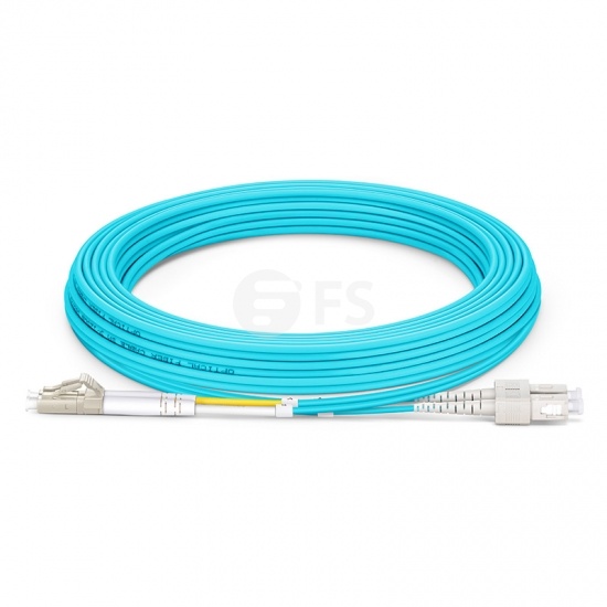 10M LC-LC OM4-50//125 10 Gigabit Multimode Duplex Fiber Jumper Zipcord Cable