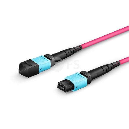 12F MTP®/MPO OM4 Type B Trunk Cable 2m For 40G/100G Cabling - FS