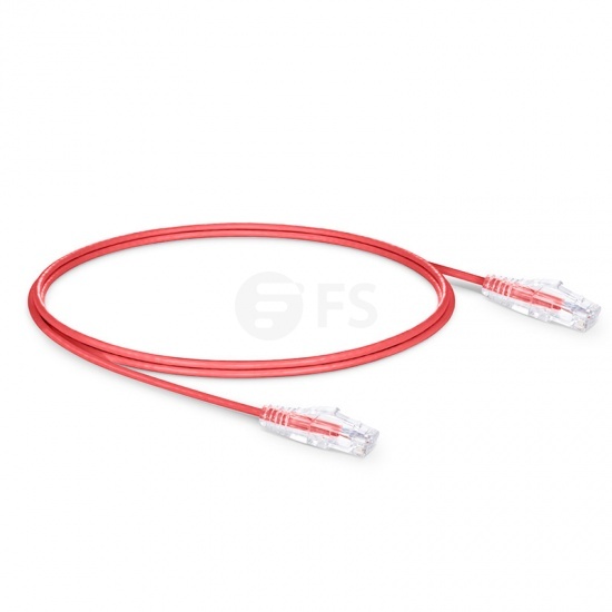 7ft Thin Cat6 Snagless Unshielded Rj45 Ethernet Cable Red Fs