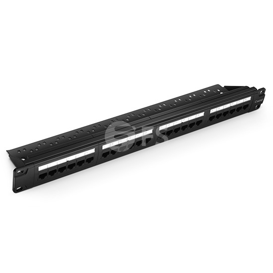 Cat5e 110 Punch Down Unshielded Patch Panel, 1U 24-Port - FS