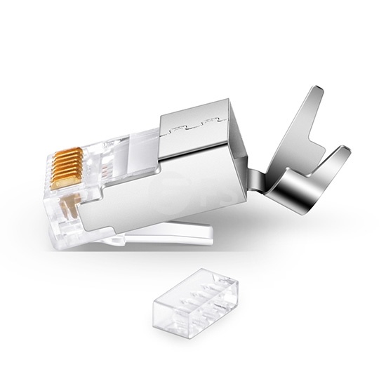 Cat6a Rj45 Modular Plug Two Piece Suit Shielded Stp Network Connector For 23awg Twisted Pair Solid Cable 50 Pack Fs Germany Cat6a Rj45 Modular Plug Two Piece Suit Shielded Stp Network Connector For 23awg Twisted Pair Solid Cable 50 Pack Fs Germany