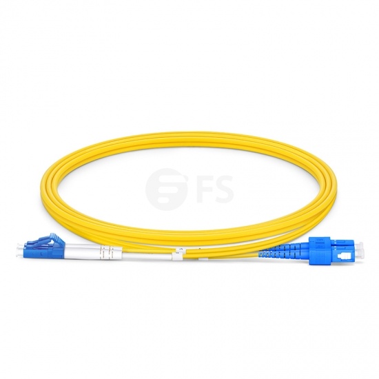 Elfcam® Cavo in fibra ottica OM3 LC/UPC a LC/UPC multimodale duplex 50/125um LSZH 0,5 m, confezione da 4 