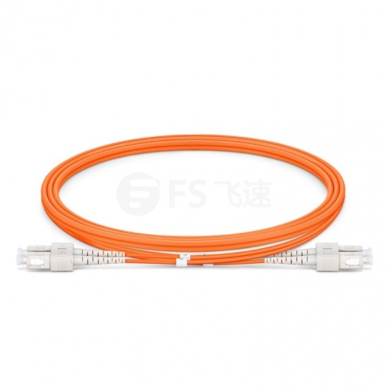 1m SC/UPC-SC/UPC双工多模OM1光纤跳线-2.0mm PVC(OFNR)