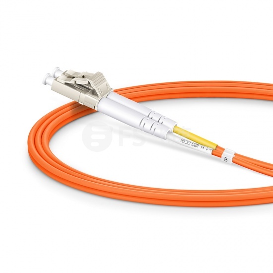 1m LC/UPC-SC/UPC双工多模OM1光纤跳线-2.0mm PVC(OFNR)
